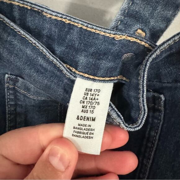 &Denim by H&M Girls Denim Jean Shortalls Overalls Size 14 (14Y+) 14 Years & Up - Picture 4 of 9